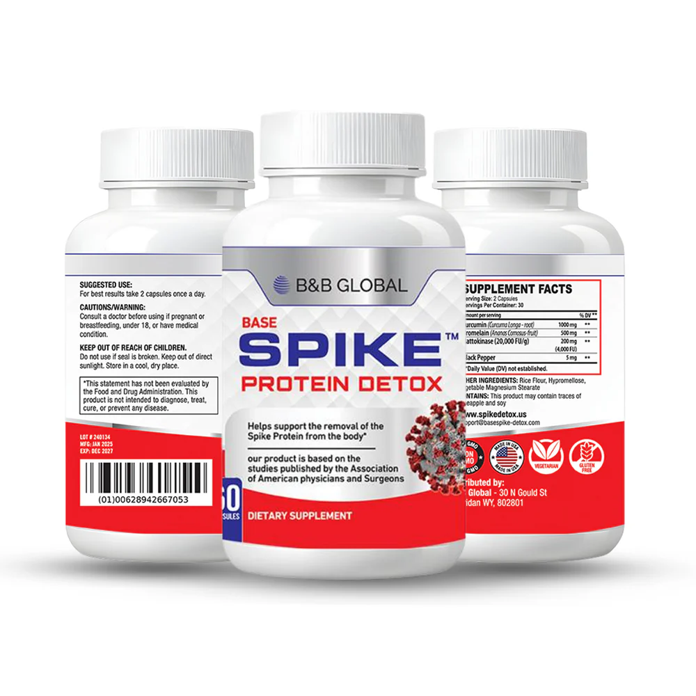 Spike Detox Spike Protein Detox Capsules  side bottle view